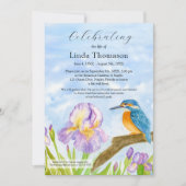 セキレイ パープル アイリス 命の祝い 招待状 (正面)