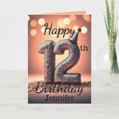 セクきらめくイン12誕生祝い カード (正面)