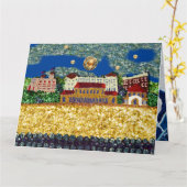 セクインアート誕生日カード |ボンディビーチ（オーストラリア） カード (黄色い花)