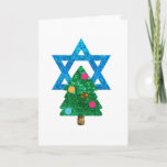 セクインクリストムカハヌカー シーズンカード<br><div class="desc">christmukkah, "star of david", "christmas tree"，クリスマス，クリスマス, "醜いクリスマス"，異信仰，"inter faith", christian, christmukkah, hanukkah, chanukkahグリッター，セクイン，ユダヤ人，休日，ユダヤ人，ネオンピンク色の白空白の白</div>