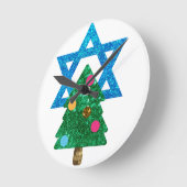 セクインクリストムカハヌカー ラウンド壁時計 (傾斜)