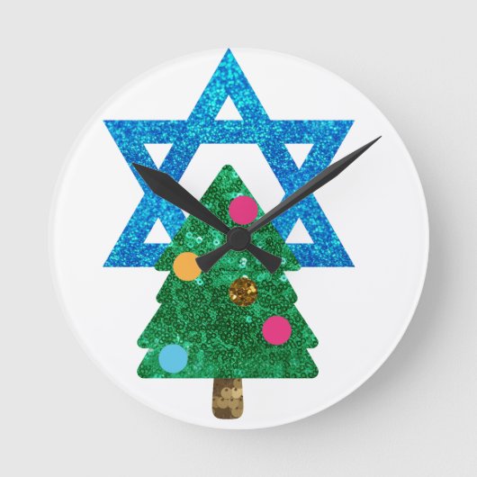 セクインクリストムカハヌカー ラウンド壁時計 (正面)