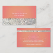 セクイングラムサンセットオレンジピンクビジネスカード 名刺 (正面/裏面)