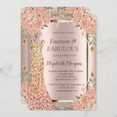 セクインズドレスボホフラワーズ40歳の誕生日 招待状 (正面/裏面)