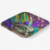 セクインマルディグラスマスクビーズ ペーパープレート (傾斜あり)