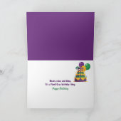 セクインマルディグラスマスク誕生日 カード (内部)