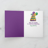 セクインマルディグラスマスク誕生日 カード (内部)