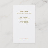 セクインリップスティックロゴメイクアップアーティスト美しいサロン2 名刺 (裏面)