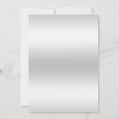 セクエレガントイン・スティレット、シルバー&ブラック誕生日 招待状 (裏面)