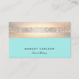 セクエレガントリンと金ゴールドストライプのターコイズ 名刺