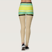 セクシモダンファッションデザインlカラフルシッストライプク レギンス (裏面)