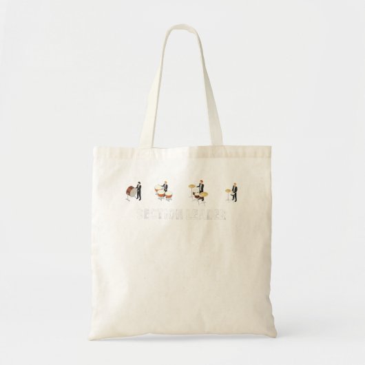 セクションリーダーマーチングバンドドラムラインドラマー133 トートバッグ (正面)