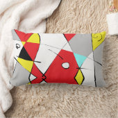 "セクション1+2"両面グラフィックアクセント枕 ランバークッション (ブランケット)