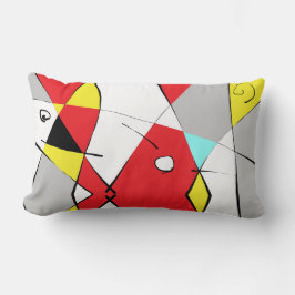 "セクション1+2"両面グラフィックアクセント枕 ランバークッション