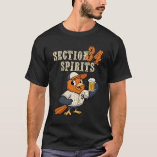 セクション34 スピリッツ 野球 アート Tシャツ