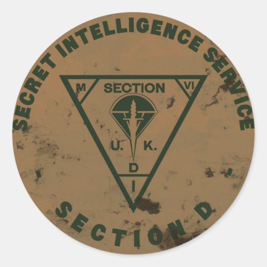 セクションDステッカー1.5インチ ラウンドシール (正面)