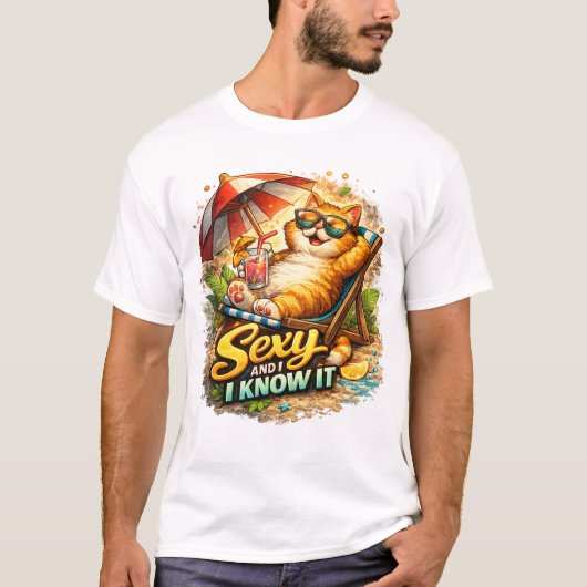 セクシーだし自分がそうだって知ってる Tシャツ (正面)