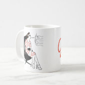 セクシーで刃の鋭い女の子のボスのマグ コーヒーマグカップ (正面左)