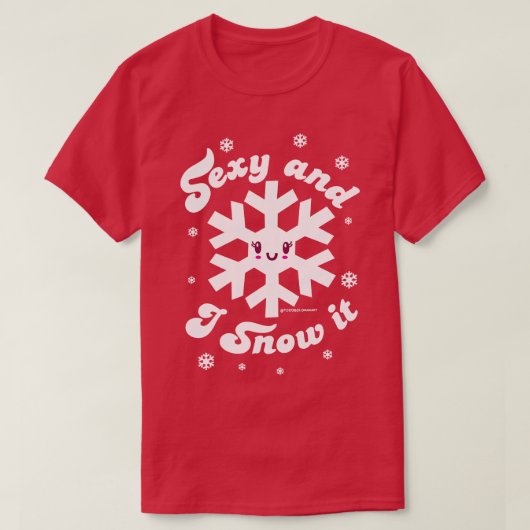 セクシーで雪 Tシャツ (デザイン正面)