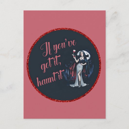 セクシーなもし吸血鬼だ得よ、聞け ポストカード (正面)