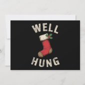 セクシーなクリスマスストッキングのホリデーギフト シーズンカード (正面)