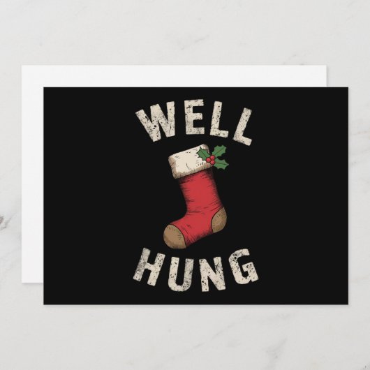 セクシーなクリスマスストッキングのホリデーギフト シーズンカード (正面/裏面)