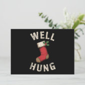 セクシーなクリスマスストッキングのホリデーギフト シーズンカード (スタンド正面)