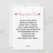 セクシーなゲイのバレンタイン シーズンカード (裏面)