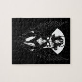 セクシーなゴシック風の翼のある女の子 ジグソーパズル (横)