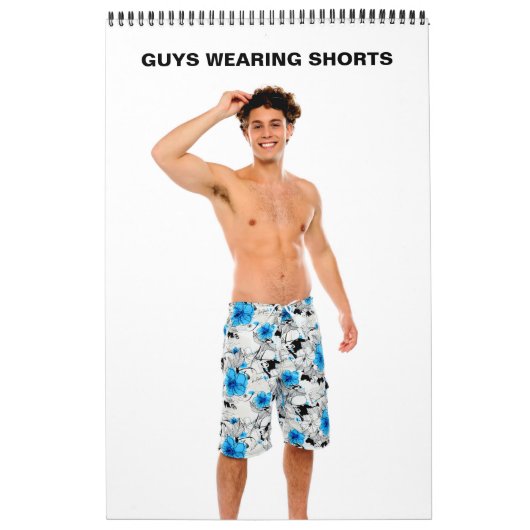 セクシーなシャツのないスタッドを身に着けた熱い男性 カレンダー (カバー)