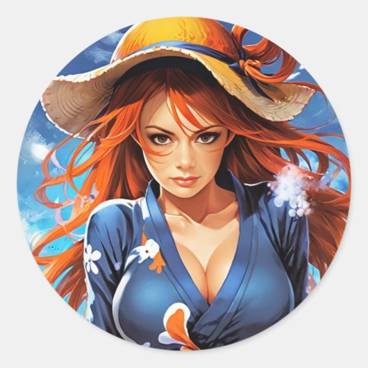 セクシーなステッカー ラウンドシール (正面)