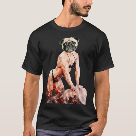 セクシーなパグ Tシャツ (正面)