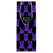 セクシーなパープルのコルセット ワインギフトバッグ (裏面)