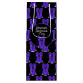 セクシーなパープルのコルセット ワインギフトバッグ (正面)