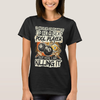 セクシーなビリヤード好きのための冗談グッズ Tシャツ