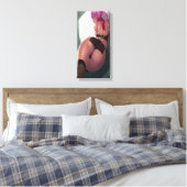 セクシーなピンク髪Hentai女の子キャンバスプリント キャンバスプリント (インサイチュ (寝室))