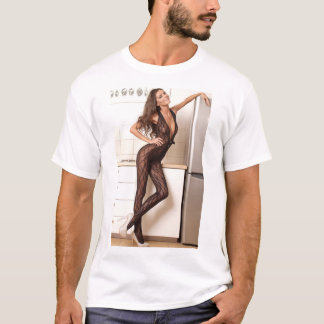 セクシーなピンナップの女の子のファッションモデルのTシャツ Tシャツ