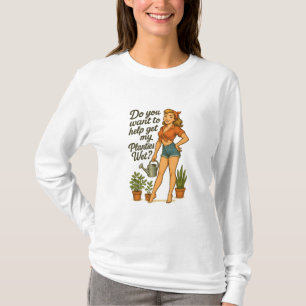 セクシーなピンナップガーデナー・プランティーズ・パンデザイン Tシャツ