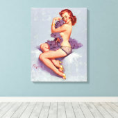 セクシーなピン留め キャンバスプリント (インサイチュ (ウッドフロア))