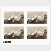 セクシーなフラッパーガール 1920年代 フランスの写真 長方形シール (シート)