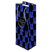 セクシーなブルーコルセット ワインギフトバッグ (裏面アングル)