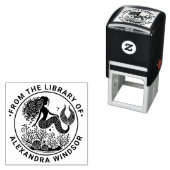 セクシーな人魚の貝殻珊瑚図書館の本の名前 セルフインキングスタンプ (インサイチュ)