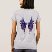 セクシーな吸血鬼の口の後ろに翼 Tシャツ (裏面)