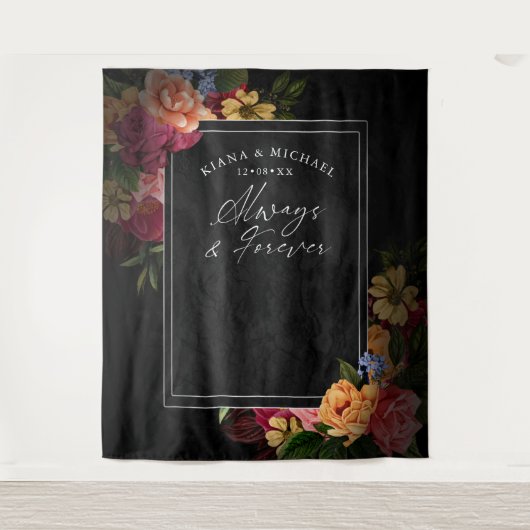 セクシーな夜の花のウェディング Always Forever ID829 タペストリー (正面)