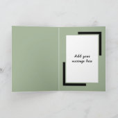 セクシーな夫の追加フォトグリーン誕生日 カード (内部)