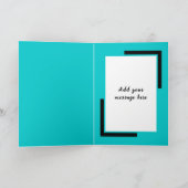 セクシーな夫を追加フォトターコイズ誕生日 カード (内部)