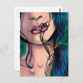 セクシーな女の子ミキのコミックイラスト ポストカード (正面/裏面)