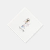 セクシーな女性のスローガンとファッション女 スタンダードカクテルナプキン (角)