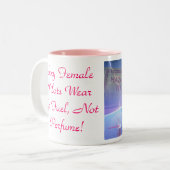 セクシーな女性のパイロットの衣服の航空燃料、ないPERF ツートーンマグカップ (正面左)