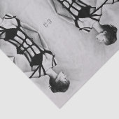 セクシーな女性のブラックドレス肖像画 薄葉紙 (詳細)